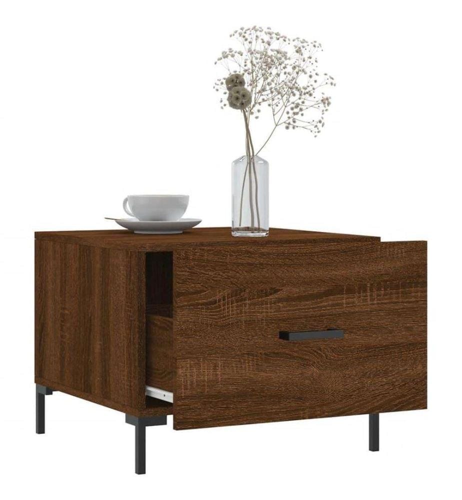 Couchtisch Braun Eichen-Optik 50x50x40 cm Holzwerkstoff