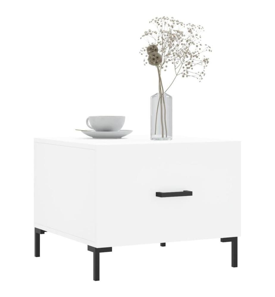 Couchtisch Weiss 50x50x40 cm Holzwerkstoff