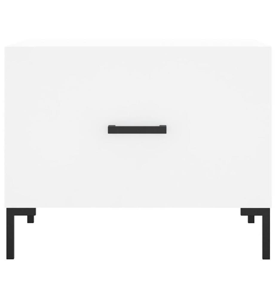 Couchtisch Weiss 50x50x40 cm Holzwerkstoff