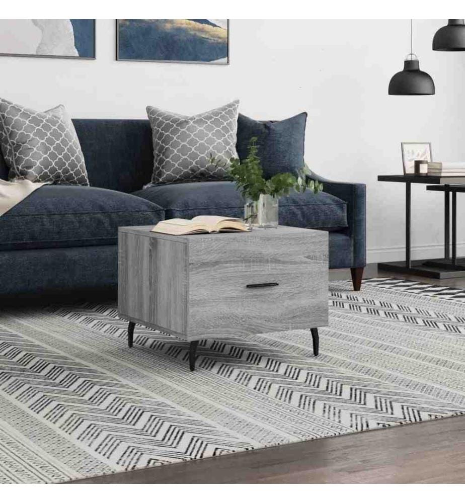 Couchtisch Grau Sonoma 50x50x40 cm Holzwerkstoff