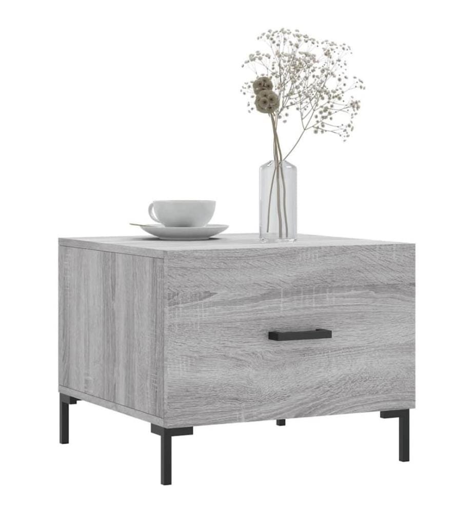Couchtisch Grau Sonoma 50x50x40 cm Holzwerkstoff