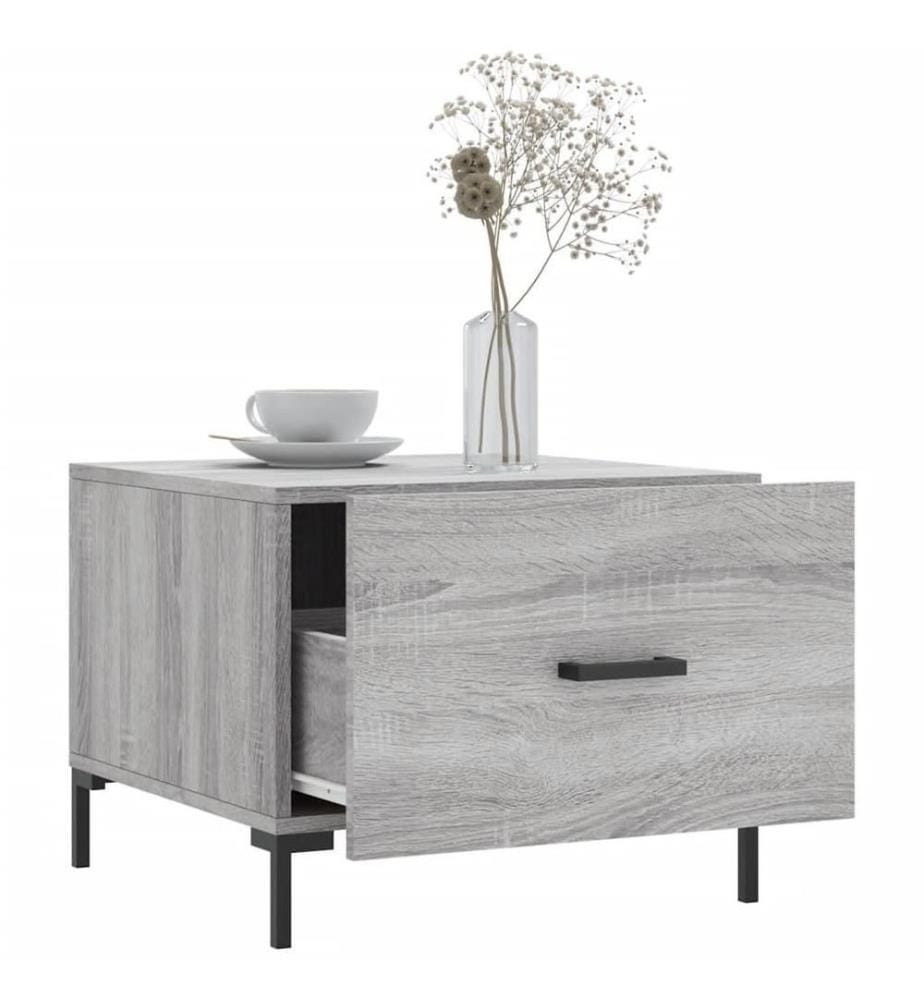 Couchtisch Grau Sonoma 50x50x40 cm Holzwerkstoff
