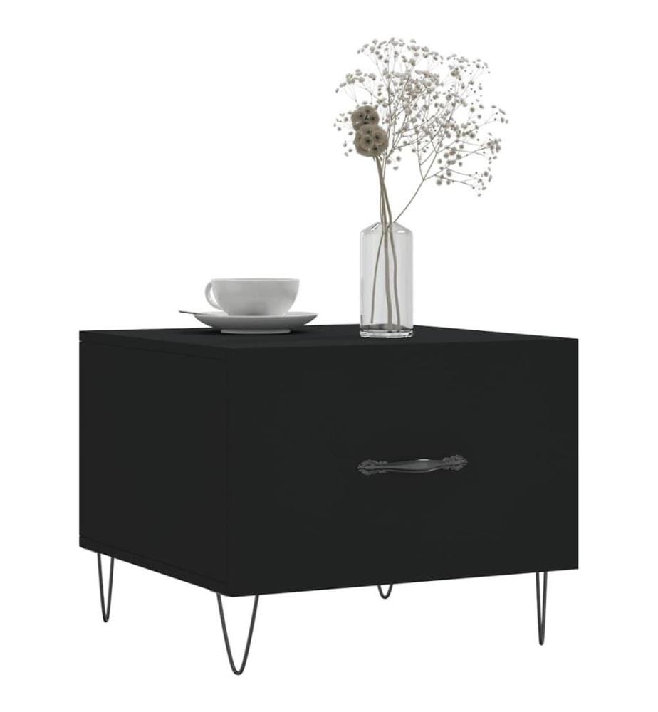 Couchtisch Schwarz 50x50x40 cm Holzwerkstoff