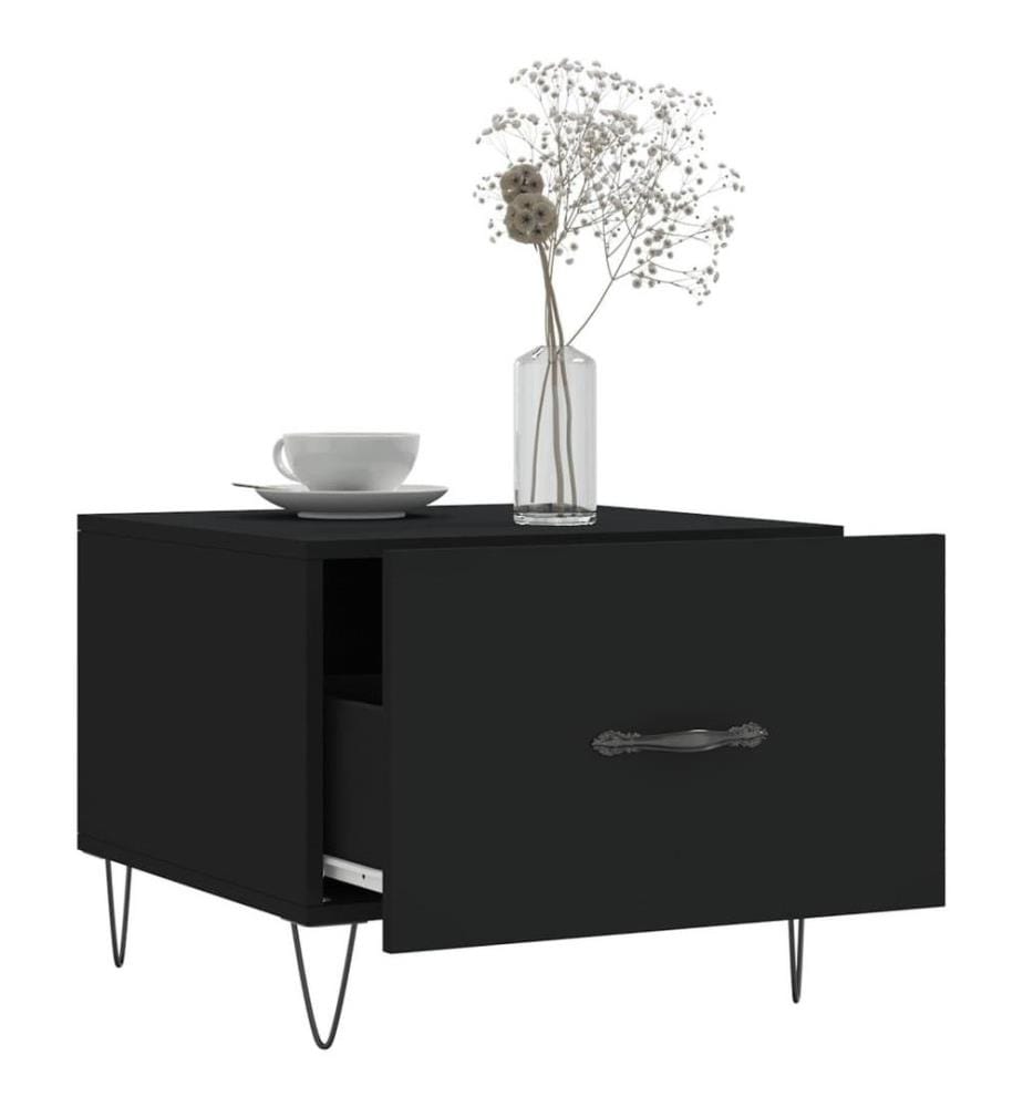 Couchtisch Schwarz 50x50x40 cm Holzwerkstoff