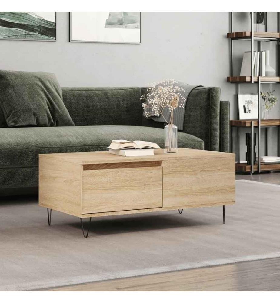 Couchtisch Sonoma-Eiche 90x50x36,5 cm Holzwerkstoff