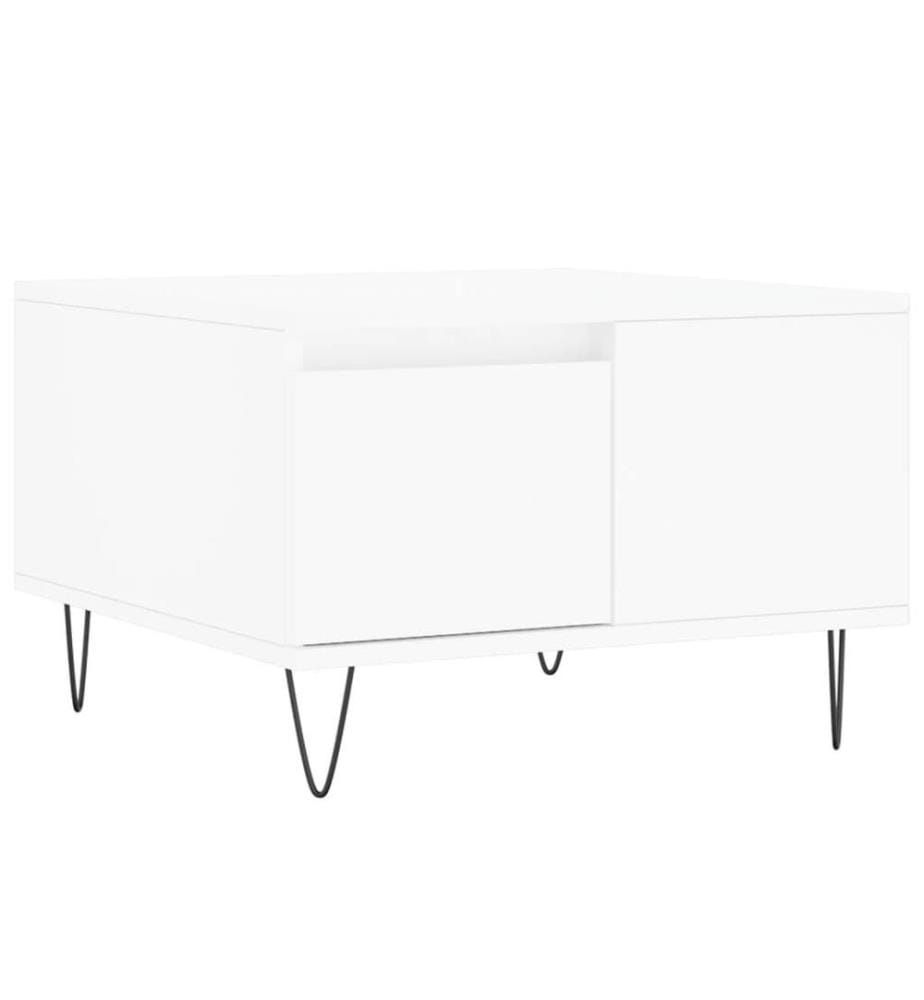 Couchtisch Weiss 55x55x36,5 cm Holzwerkstoff