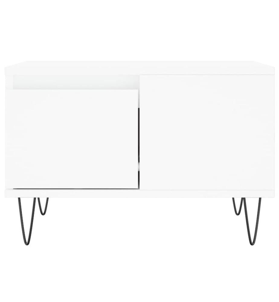 Couchtisch Weiss 55x55x36,5 cm Holzwerkstoff