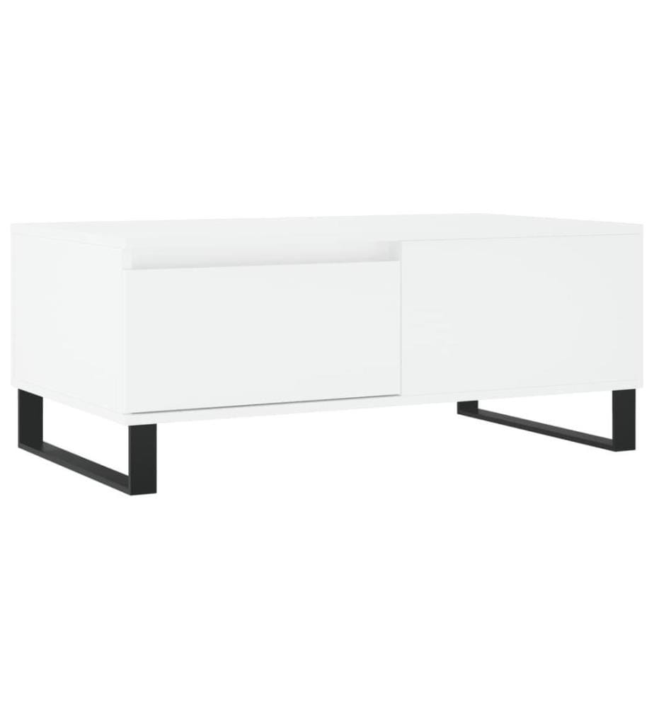 Couchtisch Weiss 90x50x36,5 cm Holzwerkstoff