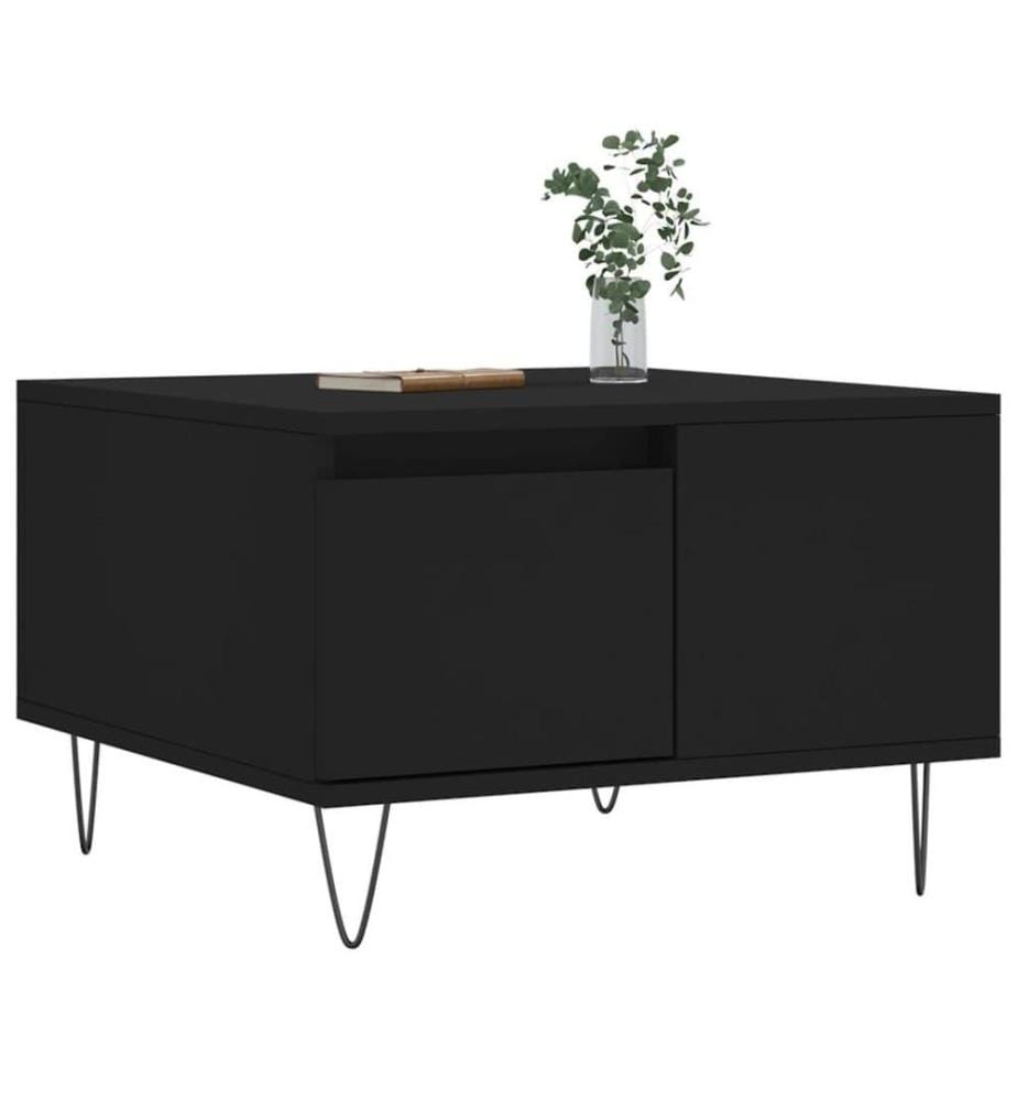 Couchtisch Schwarz 55x55x36,5 cm Holzwerkstoff