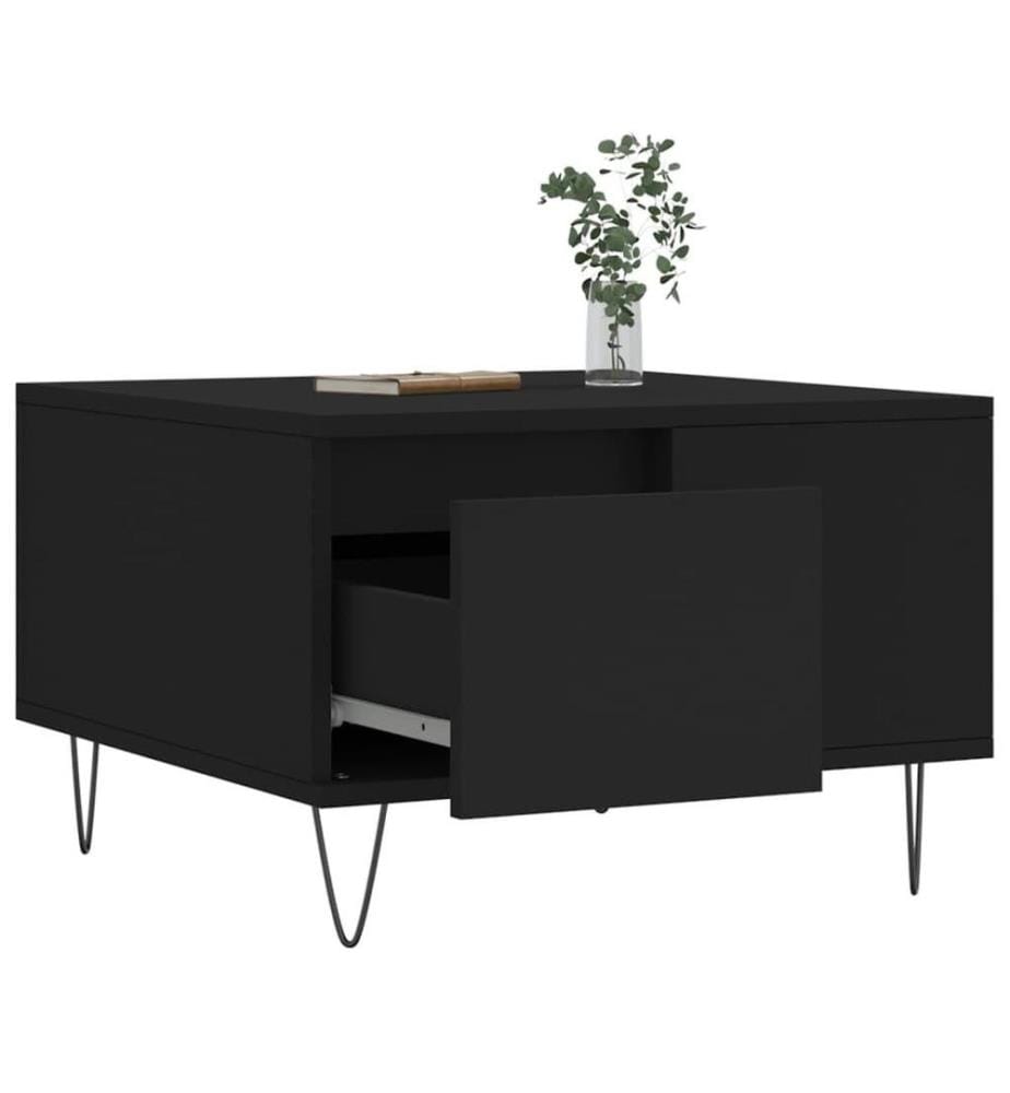 Couchtisch Schwarz 55x55x36,5 cm Holzwerkstoff