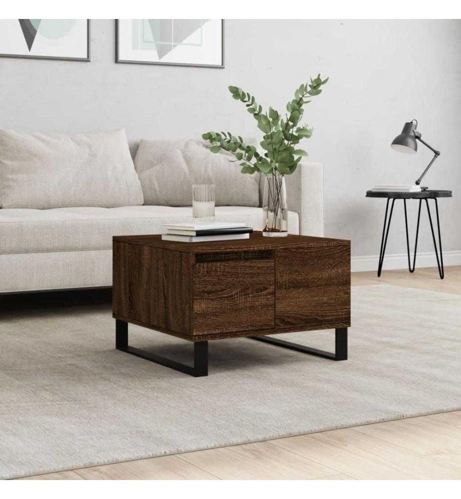 Couchtisch Braun Eichen-Optik 55x55x36,5 cm Holzwerkstoff