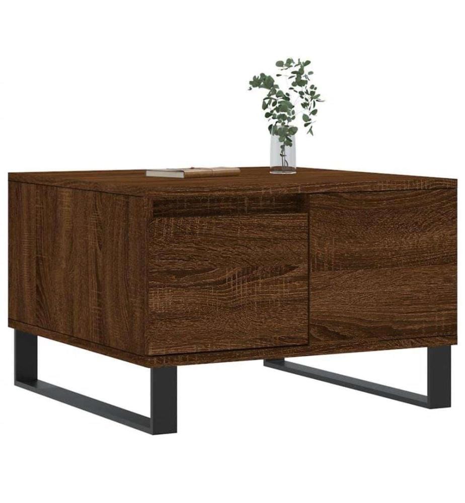 Couchtisch Braun Eichen-Optik 55x55x36,5 cm Holzwerkstoff