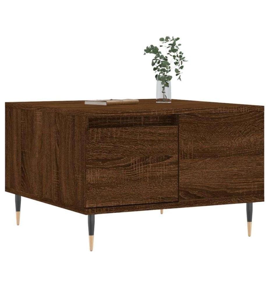 Couchtisch Braun Eichen-Optik 55x55x36,5 cm Holzwerkstoff