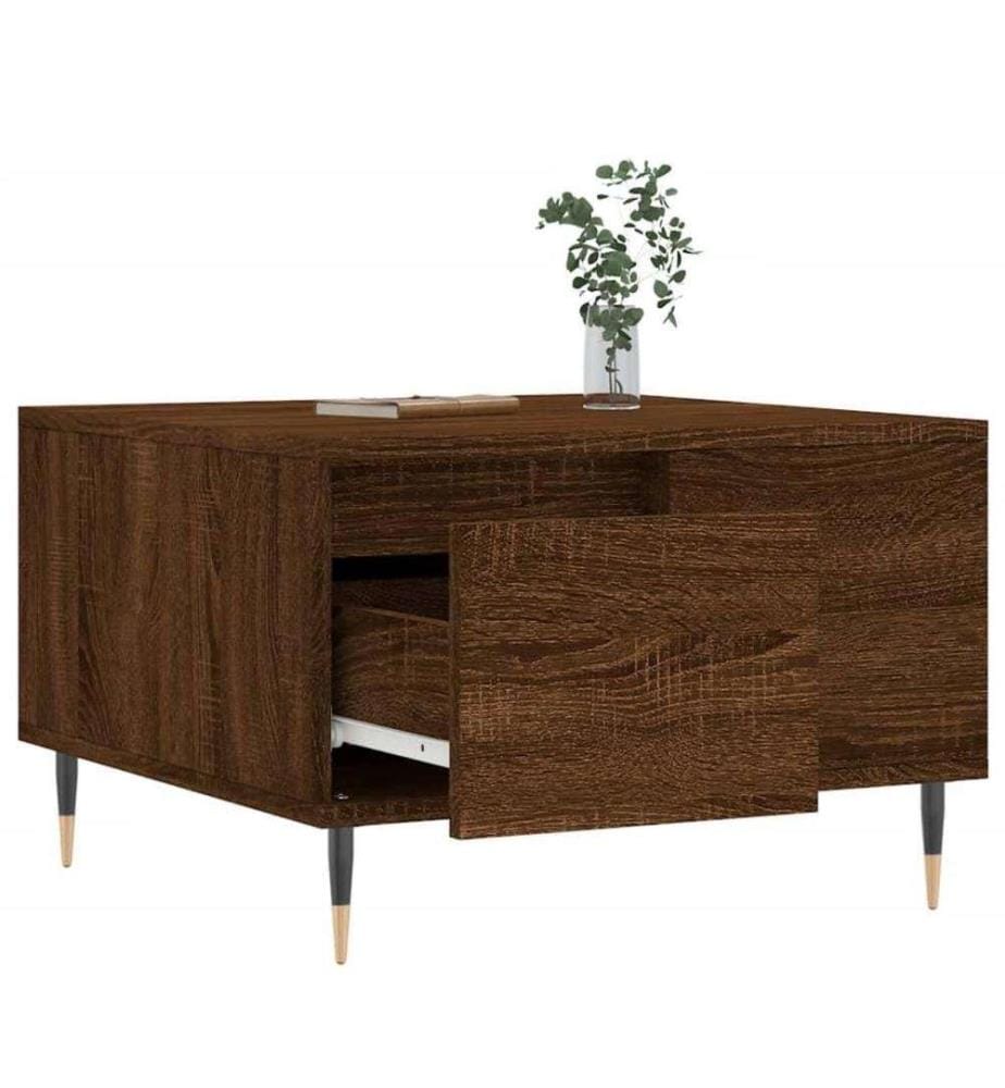 Couchtisch Braun Eichen-Optik 55x55x36,5 cm Holzwerkstoff