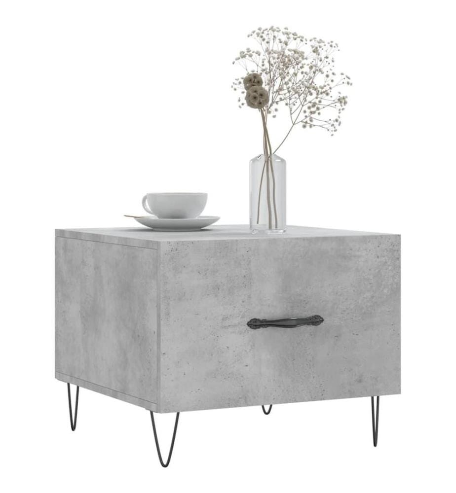 Couchtisch Betongrau 50x50x40 cm Holzwerkstoff