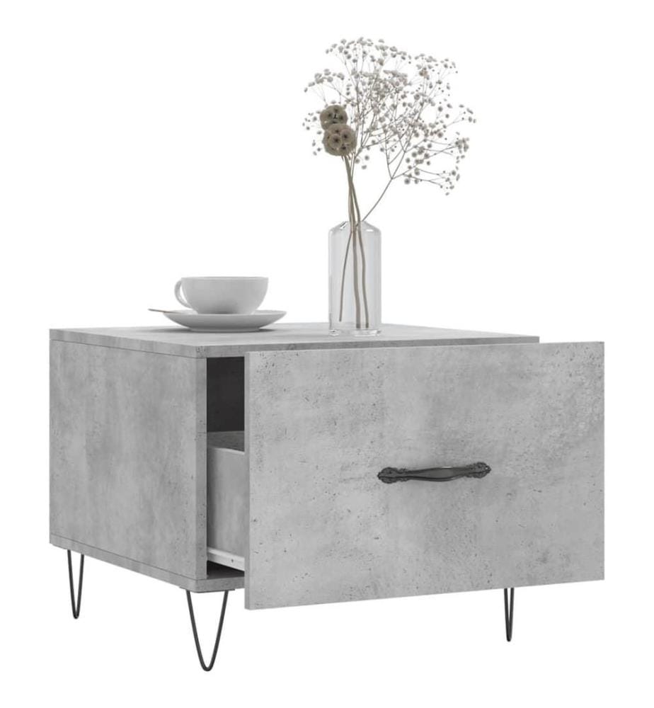 Couchtisch Betongrau 50x50x40 cm Holzwerkstoff