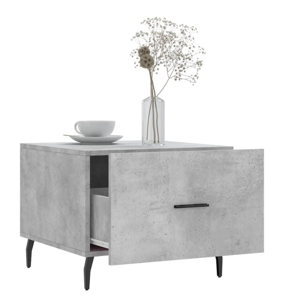 Couchtisch Betongrau 50x50x40 cm Holzwerkstoff