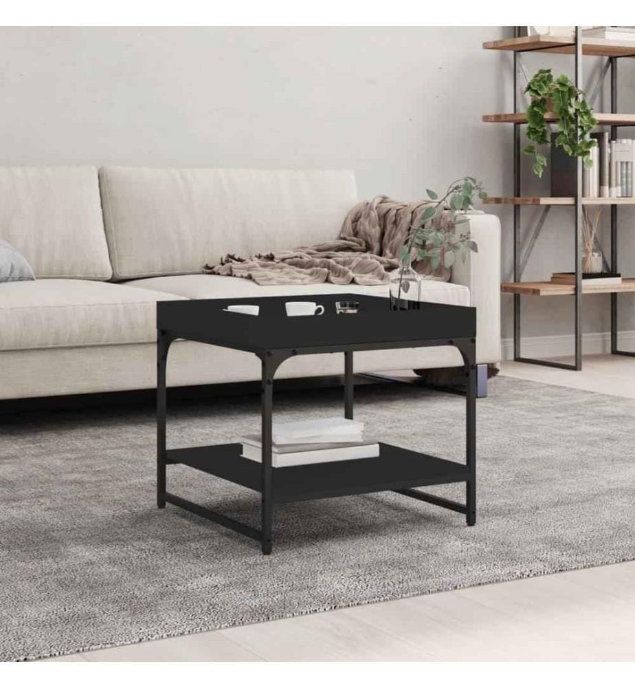 Couchtisch Schwarz 49,5x49,5x45 cm Holzwerkstoff