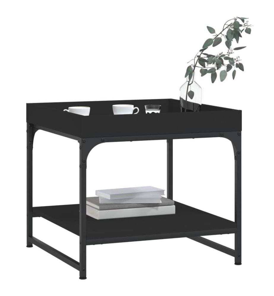 Couchtisch Schwarz 49,5x49,5x45 cm Holzwerkstoff