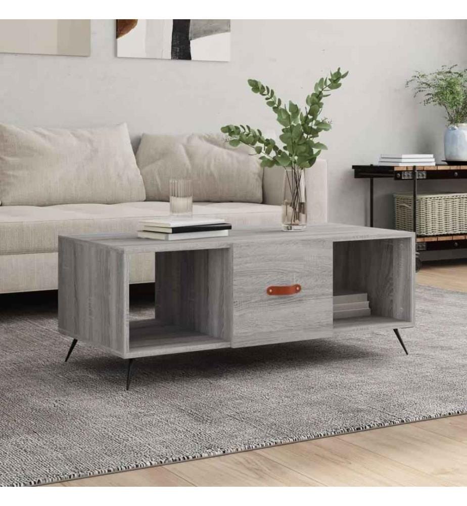 Couchtisch Grau Sonoma 102x50x40 cm Holzwerkstoff