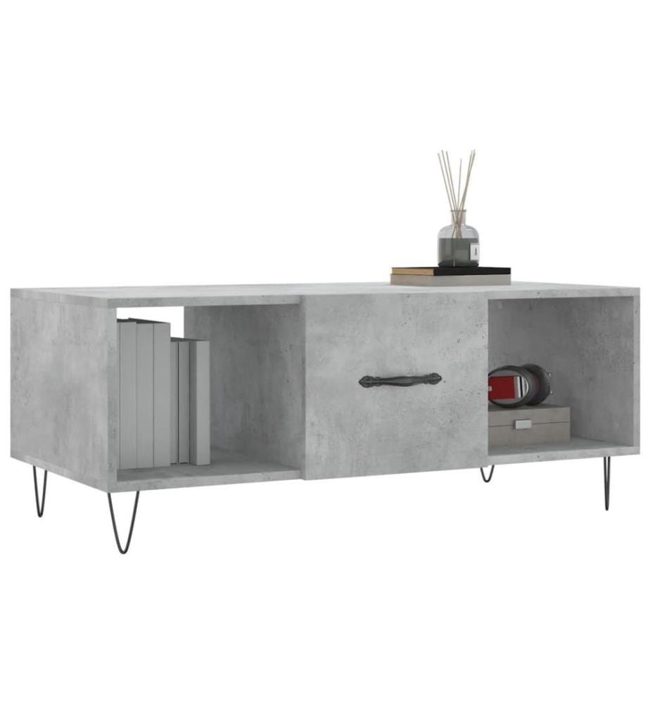 Couchtisch Betongrau 102x50x40 cm Holzwerkstoff