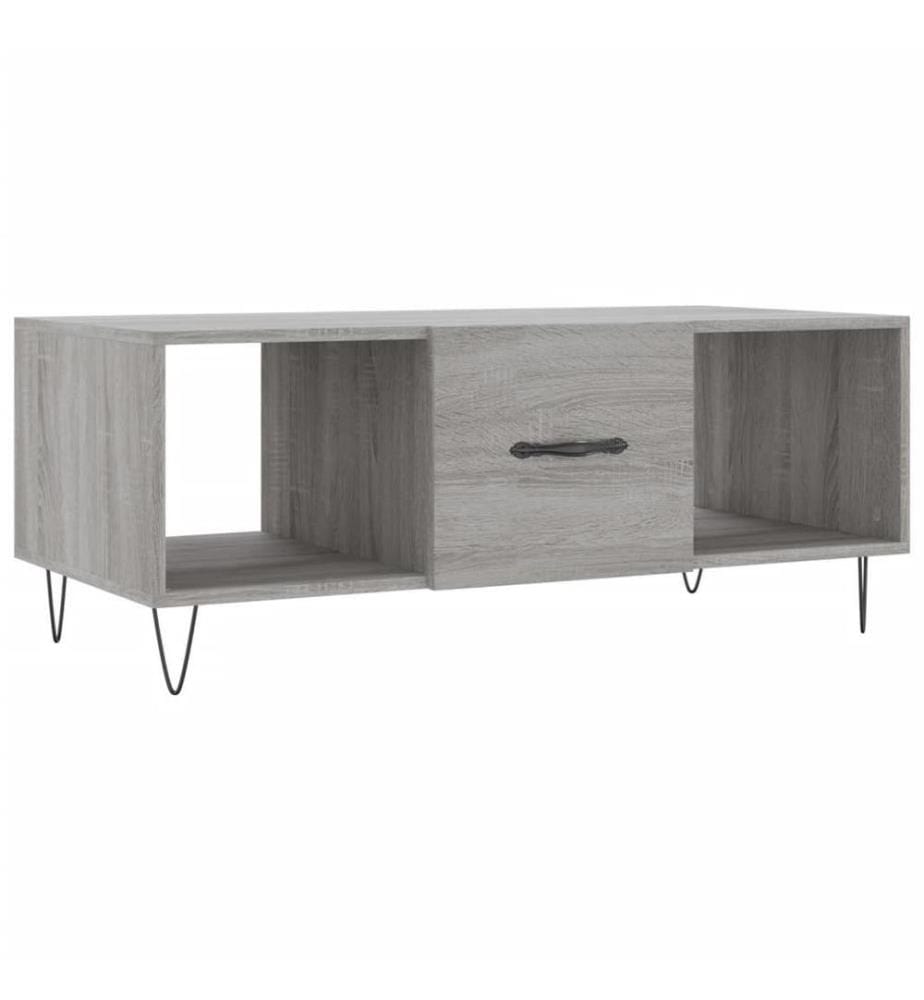 Couchtisch Grau Sonoma 102x50x40 cm Holzwerkstoff