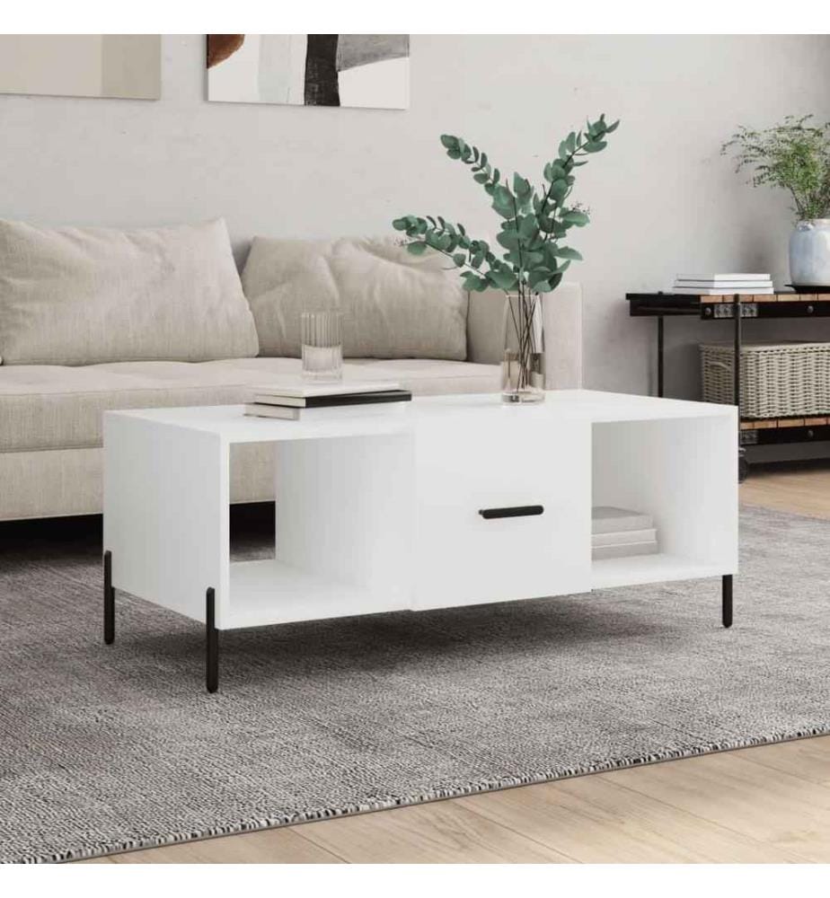 Couchtisch Weiss 102x50x40 cm Holzwerkstoff