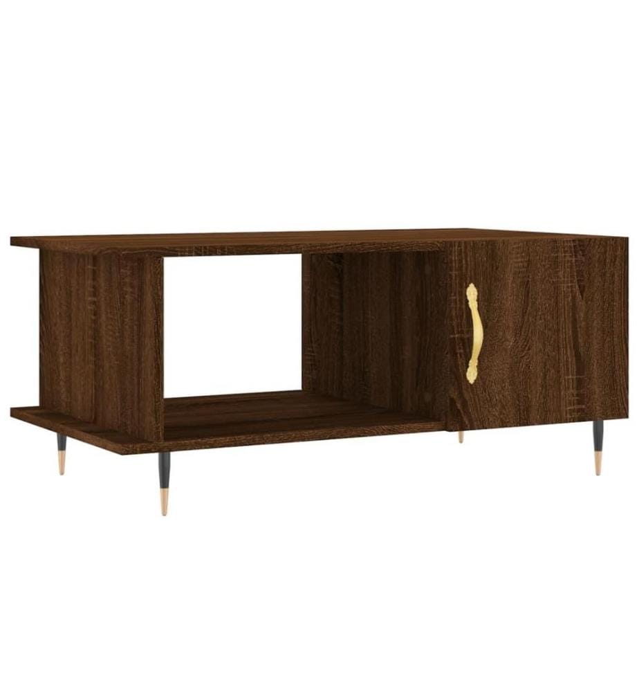 Couchtisch Braun Eichen-Optik 90x50x40 cm Holzwerkstoff