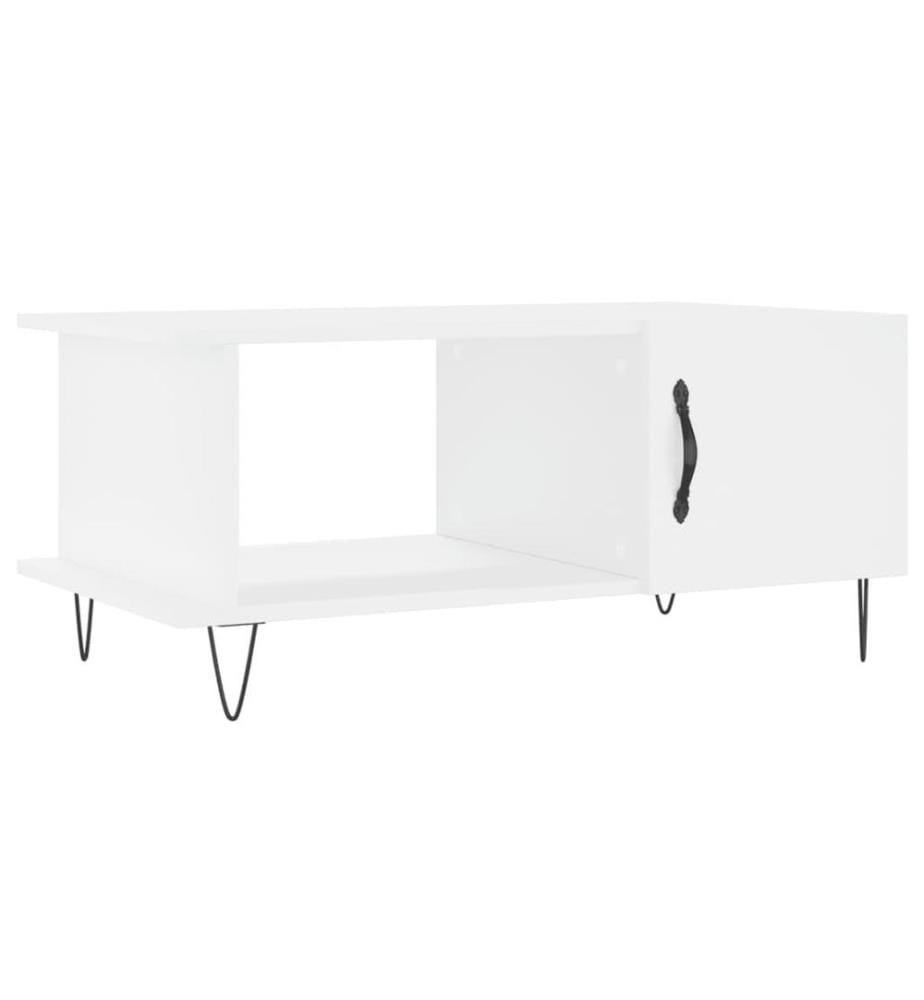 Couchtisch Weiss 90x50x40 cm Holzwerkstoff