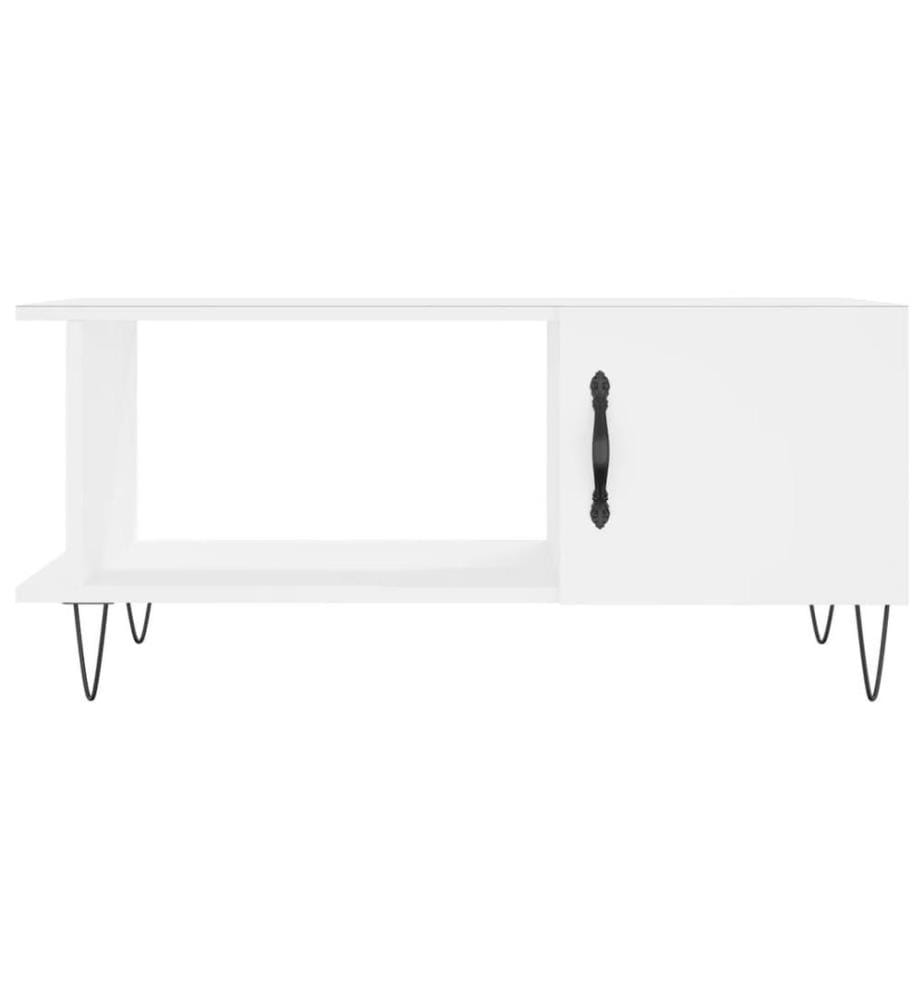 Couchtisch Weiss 90x50x40 cm Holzwerkstoff
