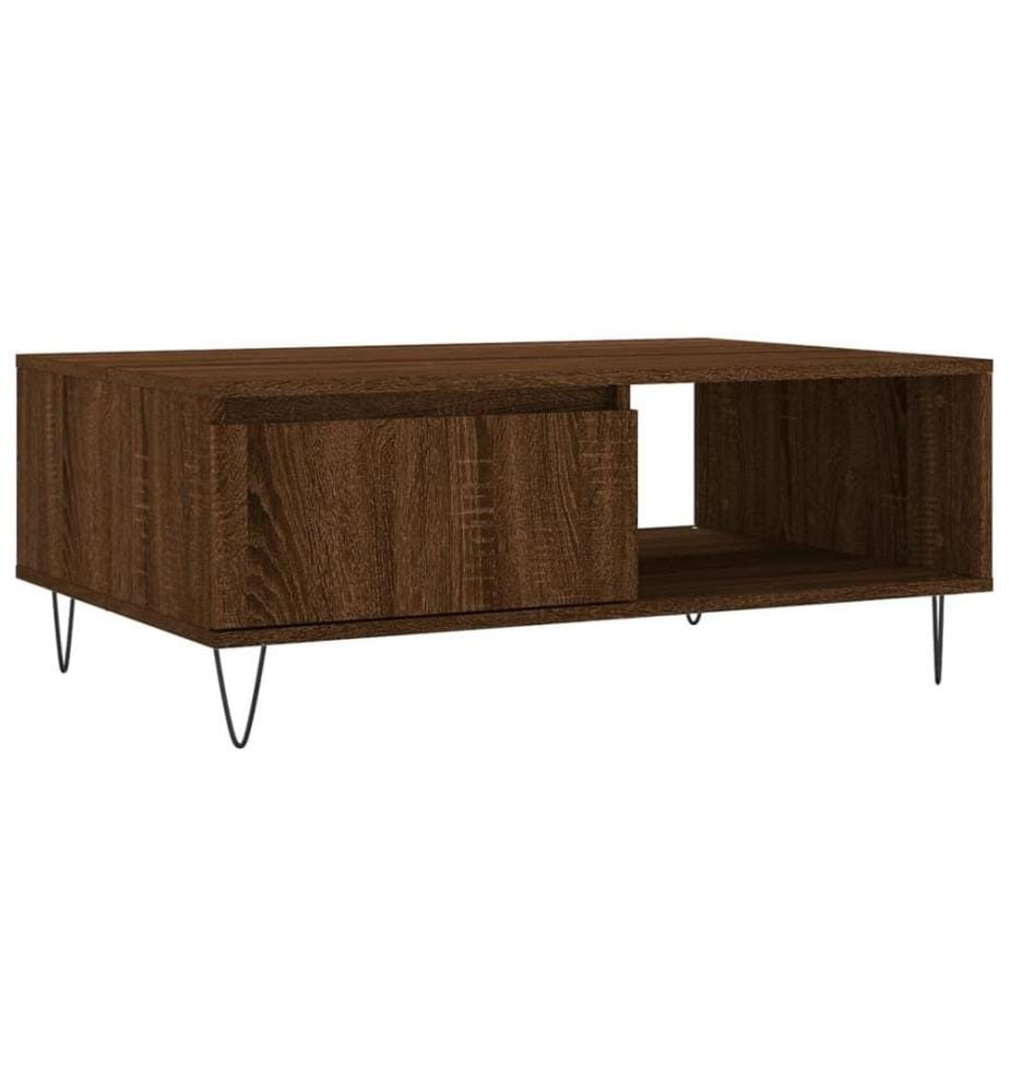 Couchtisch Braun Eichen-Optik 90x60x35 cm Holzwerkstoff