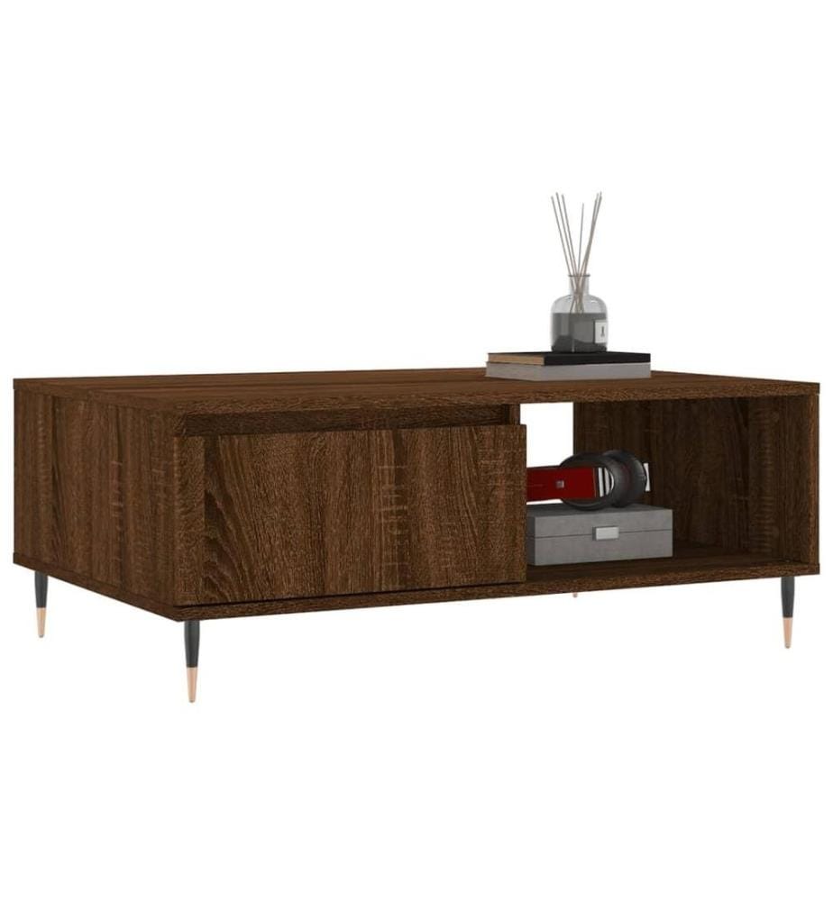 Couchtisch Braun Eichen-Optik 90x60x35 cm Holzwerkstoff