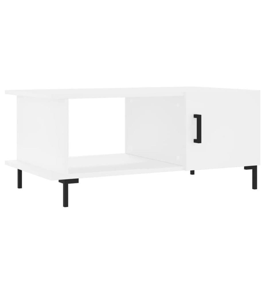 Couchtisch Weiss 90x50x40 cm Holzwerkstoff