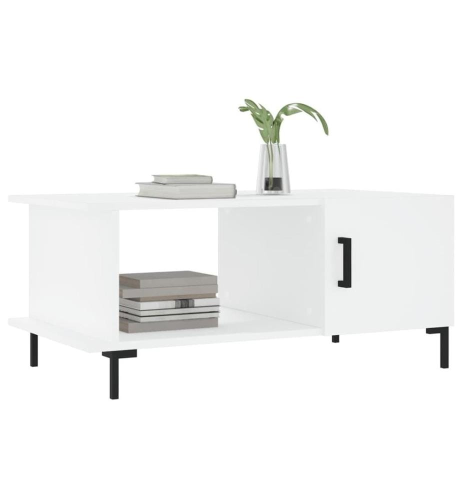 Couchtisch Weiss 90x50x40 cm Holzwerkstoff