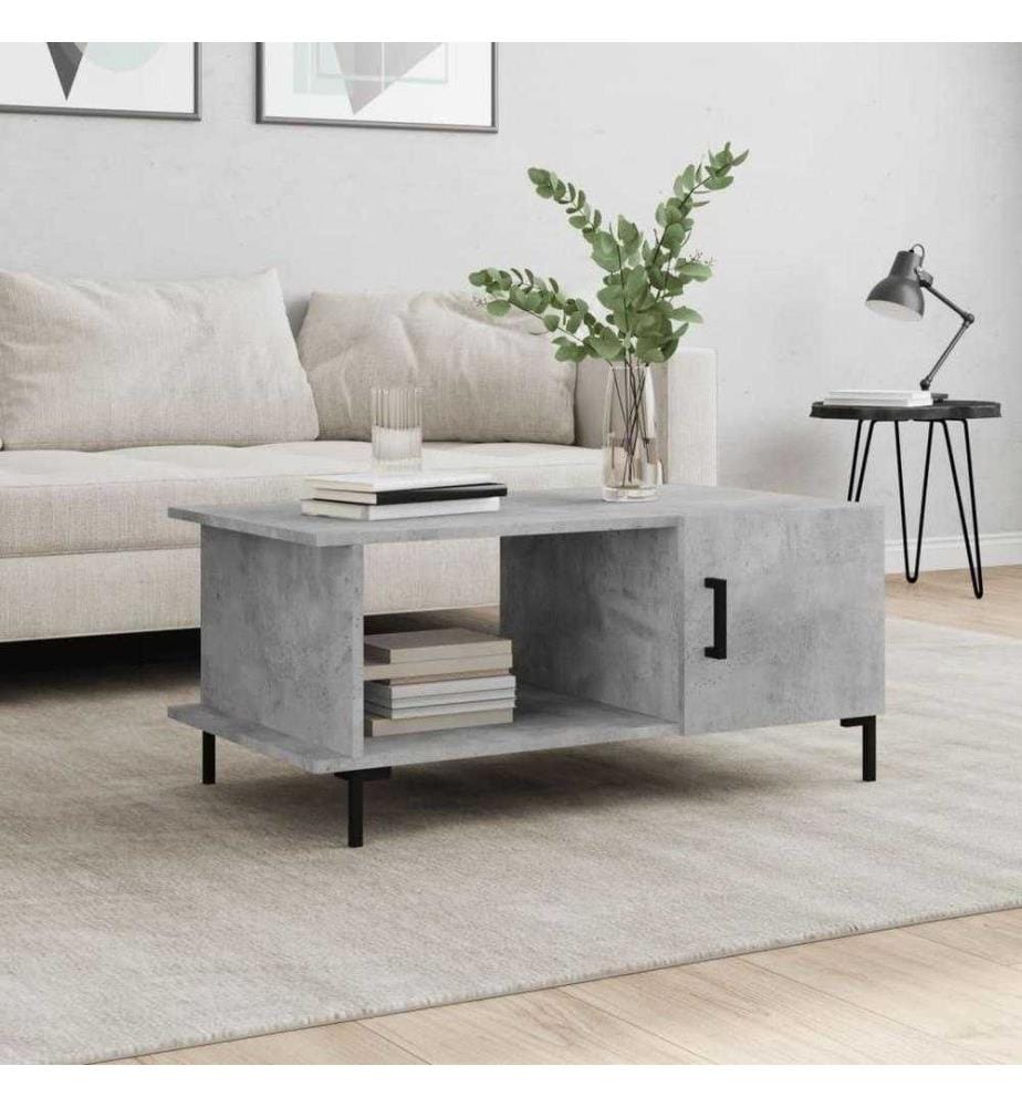 Couchtisch Betongrau 90x50x40 cm Holzwerkstoff