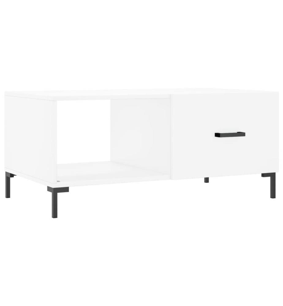 Couchtisch Weiss 90x50x40 cm Holzwerkstoff