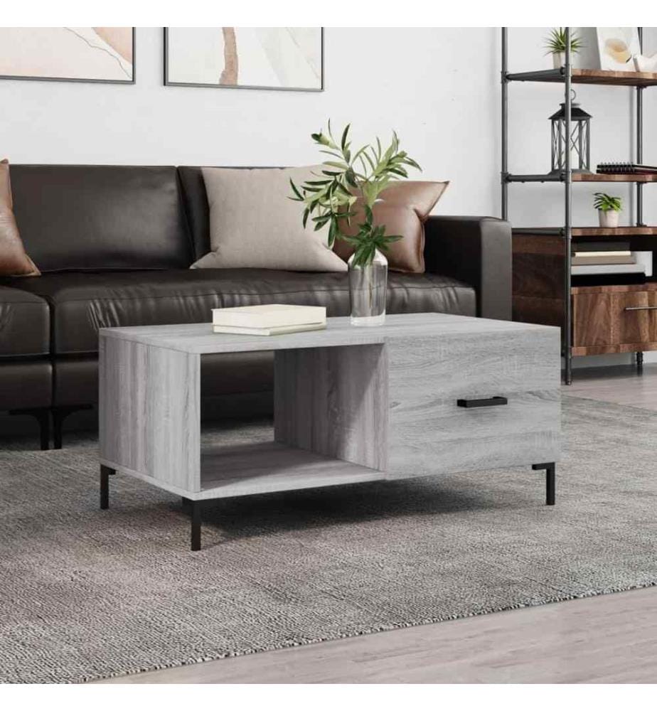 Couchtisch Grau Sonoma 90x50x40 cm Holzwerkstoff