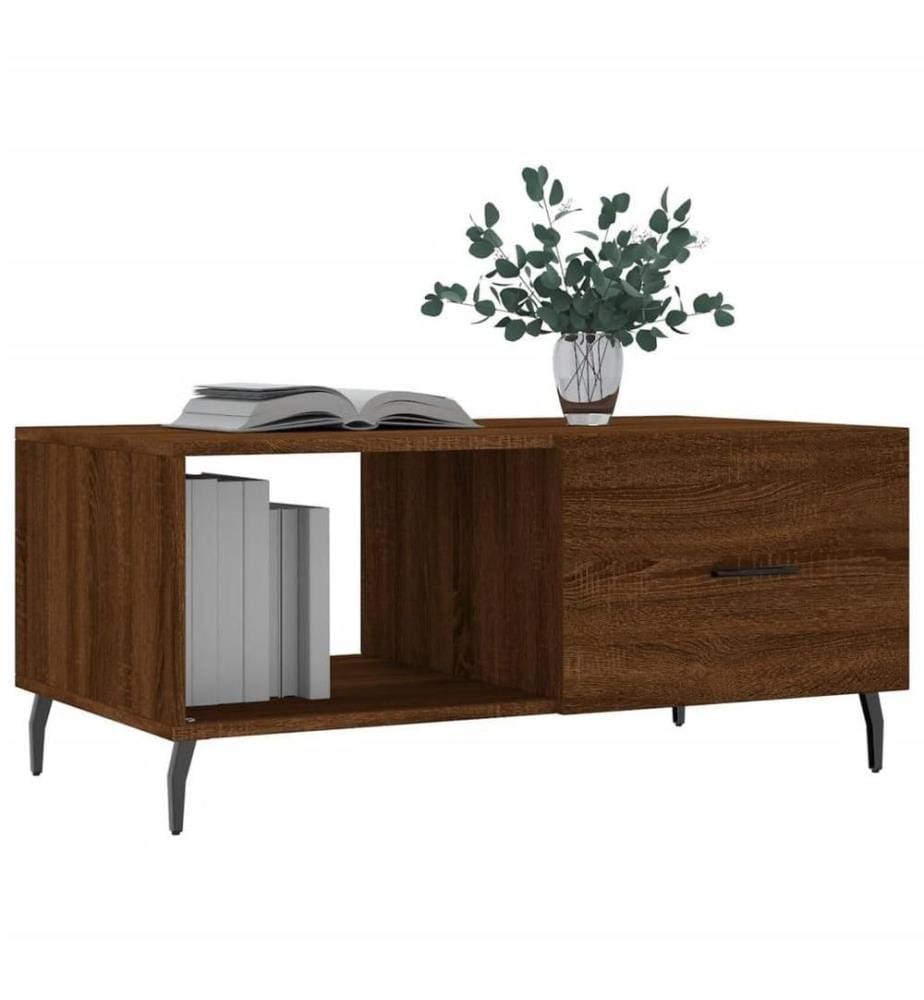 Couchtisch Braun Eichen-Optik 90x50x40 cm Holzwerkstoff
