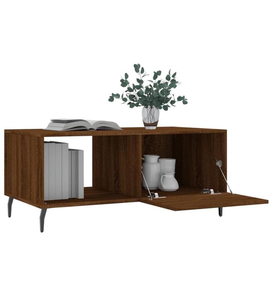 Couchtisch Braun Eichen-Optik 90x50x40 cm Holzwerkstoff