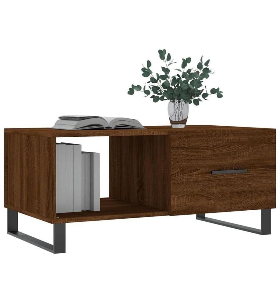 Couchtisch Braun Eichen-Optik 90x50x40 cm Holzwerkstoff