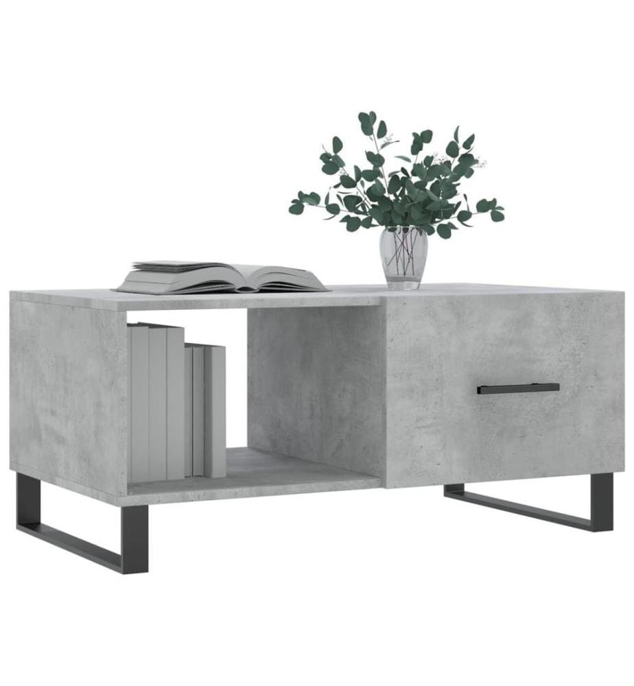 Couchtisch Betongrau 90x50x40 cm Holzwerkstoff