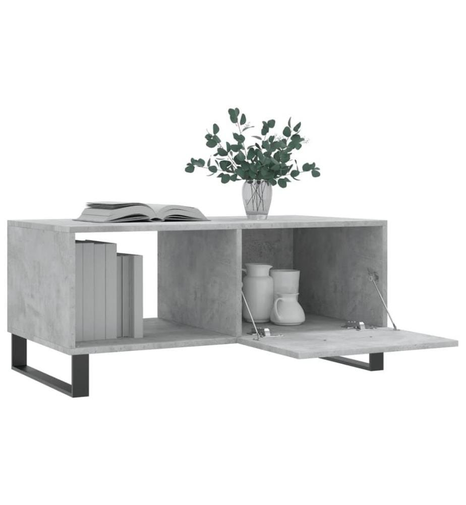 Couchtisch Betongrau 90x50x40 cm Holzwerkstoff