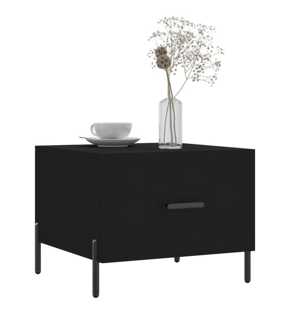 Couchtisch Schwarz 50x50x40 cm Holzwerkstoff