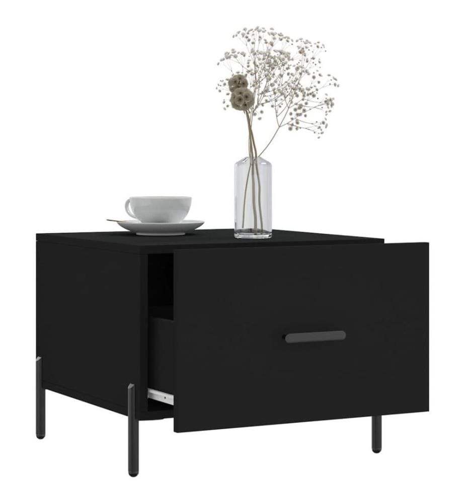 Couchtisch Schwarz 50x50x40 cm Holzwerkstoff