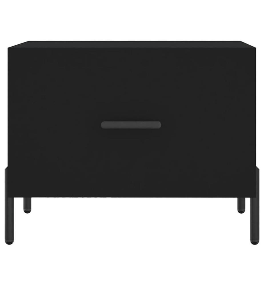 Couchtisch Schwarz 50x50x40 cm Holzwerkstoff