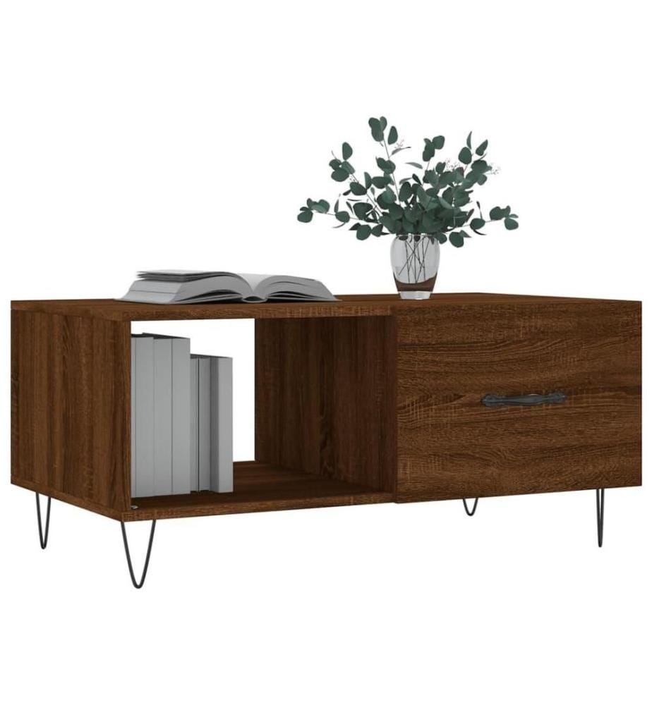 Couchtisch Braun Eichen-Optik 90x50x40 cm Holzwerkstoff