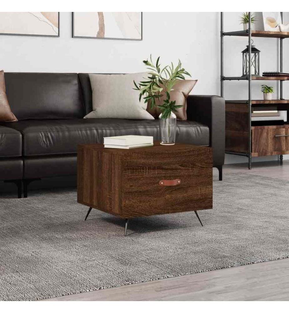 Couchtisch Braun Eichen-Optik 50x50x40 cm Holzwerkstoff