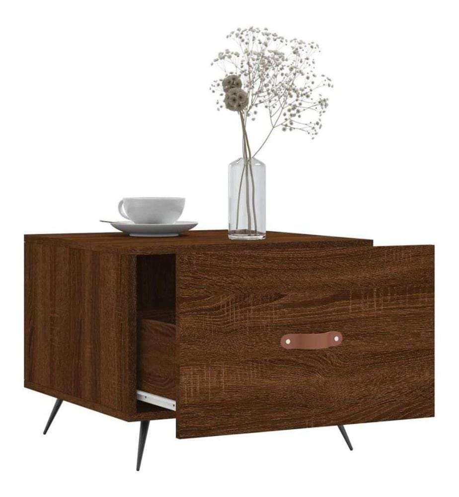 Couchtisch Braun Eichen-Optik 50x50x40 cm Holzwerkstoff