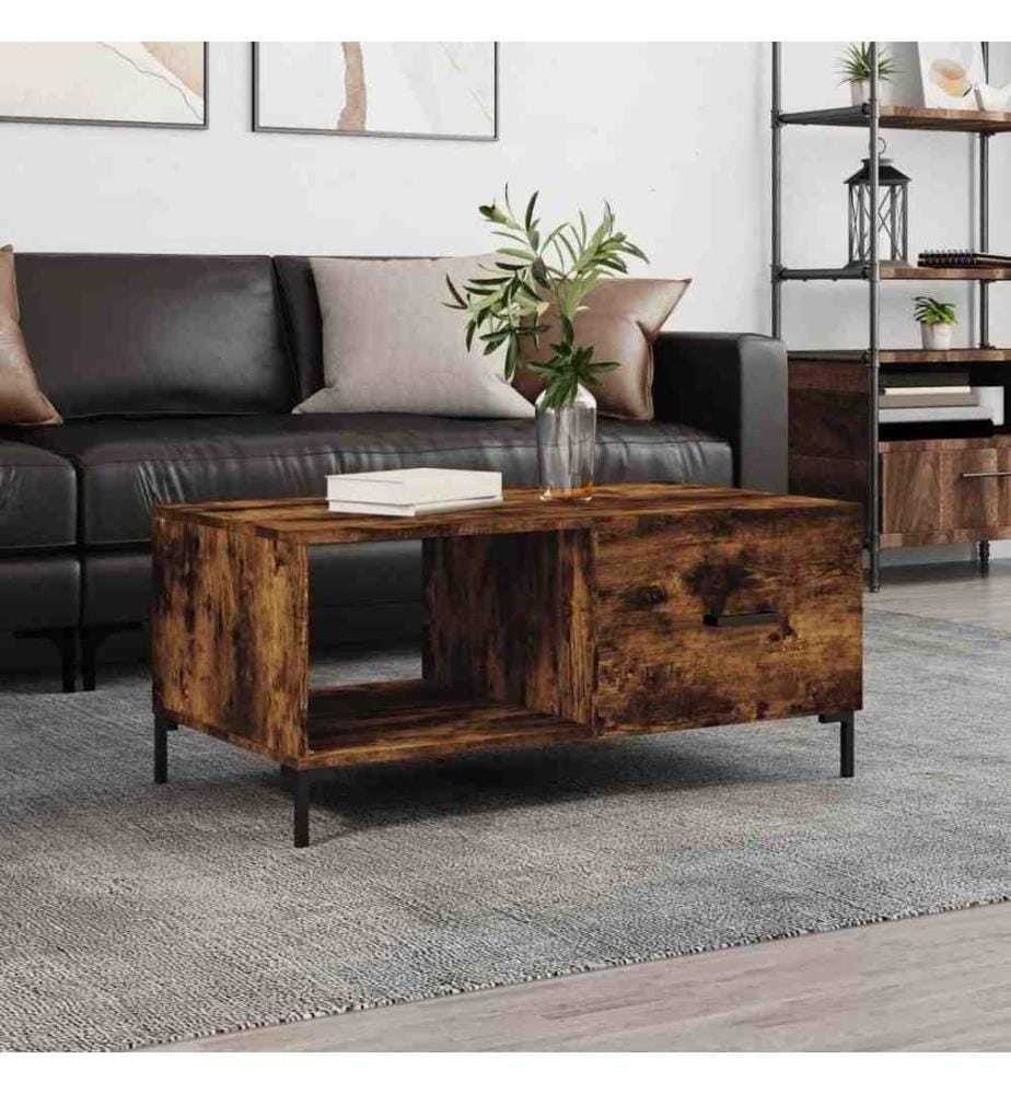 Couchtisch Räuchereiche 90x50x40 cm Holzwerkstoff