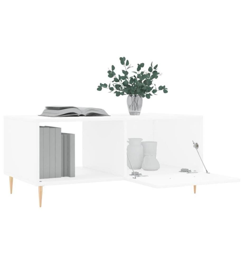 Couchtisch Weiss 90x50x40 cm Holzwerkstoff
